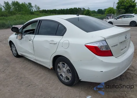 2012 Honda Civic Hybrid from USA, damaged, VIN JHMFB4F25CS000250